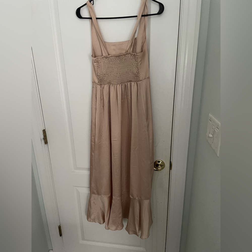 Claire Midi Dress ~ Champagne Luxe Satin
